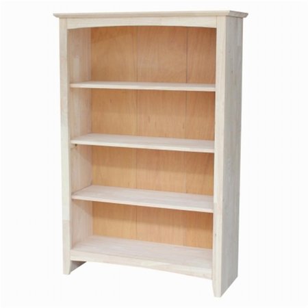 INTERNATIONAL CONCEPTS Shaker bookcase - 48&apos;&apos;H Ready to finish SH-3224A